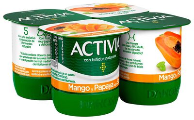 B&iacute;fidus Activia soja pack 4 mango y papaya