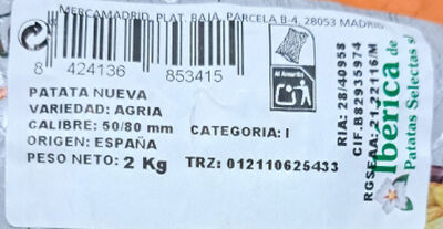 Patata para fre&iacute;r bolsa 2kg