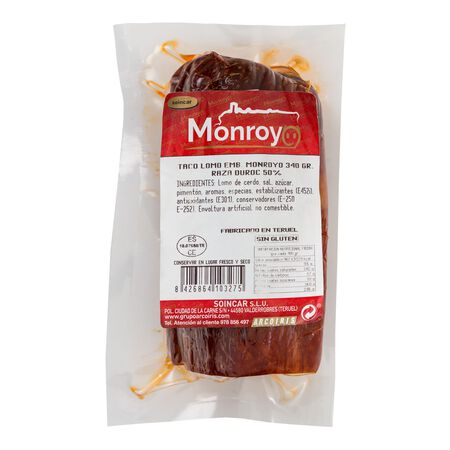 Taco de lomo embuchado raza duroc Monroyo pieza 340g