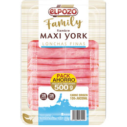 Fiambre maxi york sin lactosa 500 g Ricura