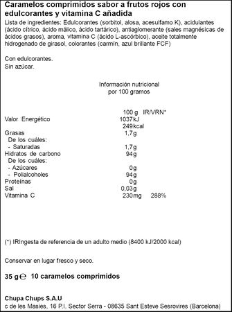 Caramelos sin az&uacute;car a&ntilde;adido con sabor a frutos rojos Smint 35g