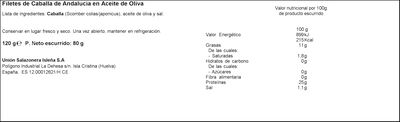 Caballa del sur Usisa 78g en aceite oliva