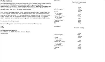 Paella marinera sin gluten Carretilla 250g