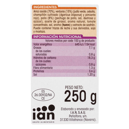 Paella valenciana Alipende 250g