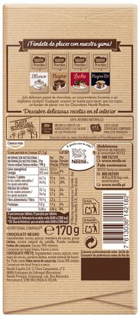 Chocolate negro Nestlé 170g postres 70% de cacao