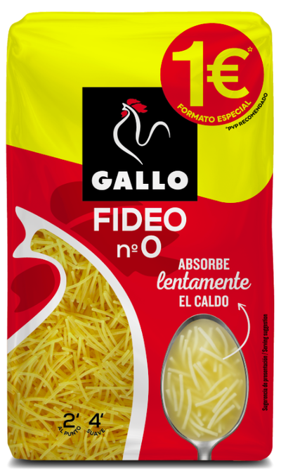 Fideos n&ordm;0 Gallo 400 gr