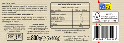 Galleta digestive Alipende 800g