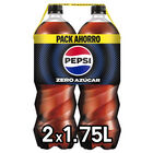 Refresco Pepsi zero botella 1,75l pack 2