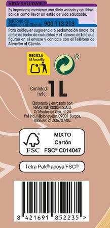 Bebida Almendra Sin Azucar Añadido Alipende 1 litro