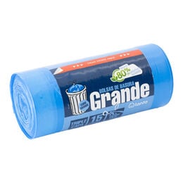 Bolsas de basura Lanta 15 uds 50 litros grandes color azul