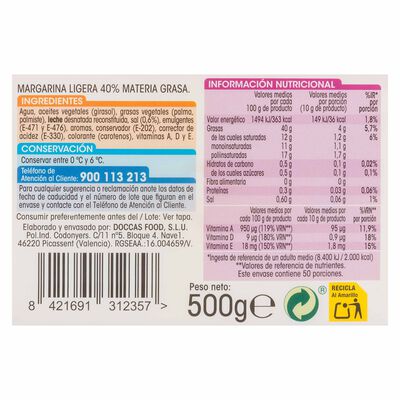 Margarina ligera Alipende 500g