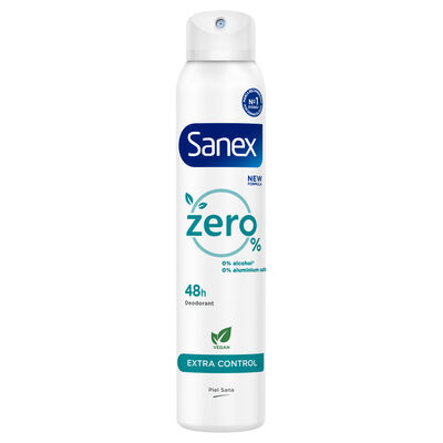 Desodorante spray Sanex Zero% Extra Control protecci&oacute;n 48h 200ml