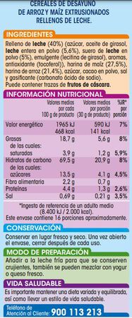 Cereales rellenos de leche Alipende 500g