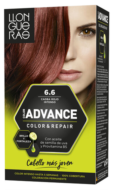 Tinte de cabello Llongueras Color Advance nº 6.6 caoba rojo