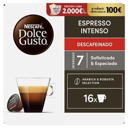 Café espresso intenso descafeinado Nescafé Dolce Gusto 16 cápsulas