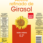 Aceite de girasol Alipende garrafa 5l (acidez máxima 0,2º)