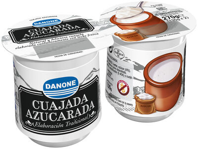 Cuajada Danone pack 2 natural azucarado