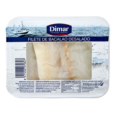 Bacalao en filetes desalado Dimar 300g
