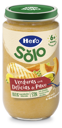 Tarro Hero Solo verduritas delicias de pavo 235g