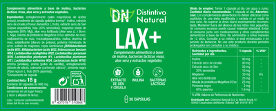 Complemento alimenticio Distintivo Natural Lax+ 30 c&aacute;psulas