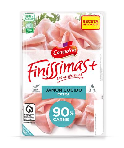 Jamón cocido en lonchas finas finissimas Campofrío 115g