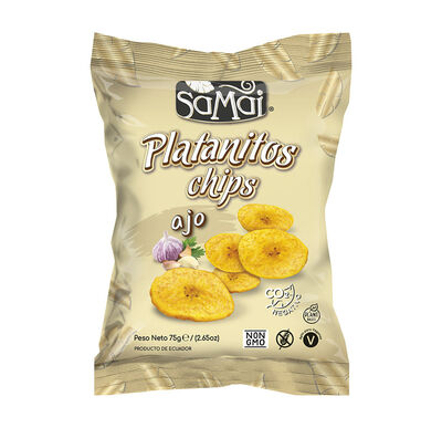 Snacks platanitos chips ajo Samai 75g