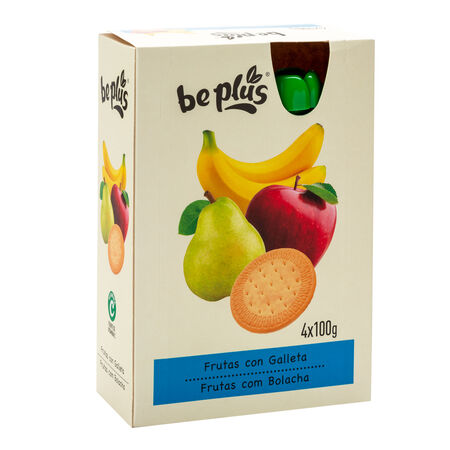 Preparado de fruta Be Plus pack 4 con galleta