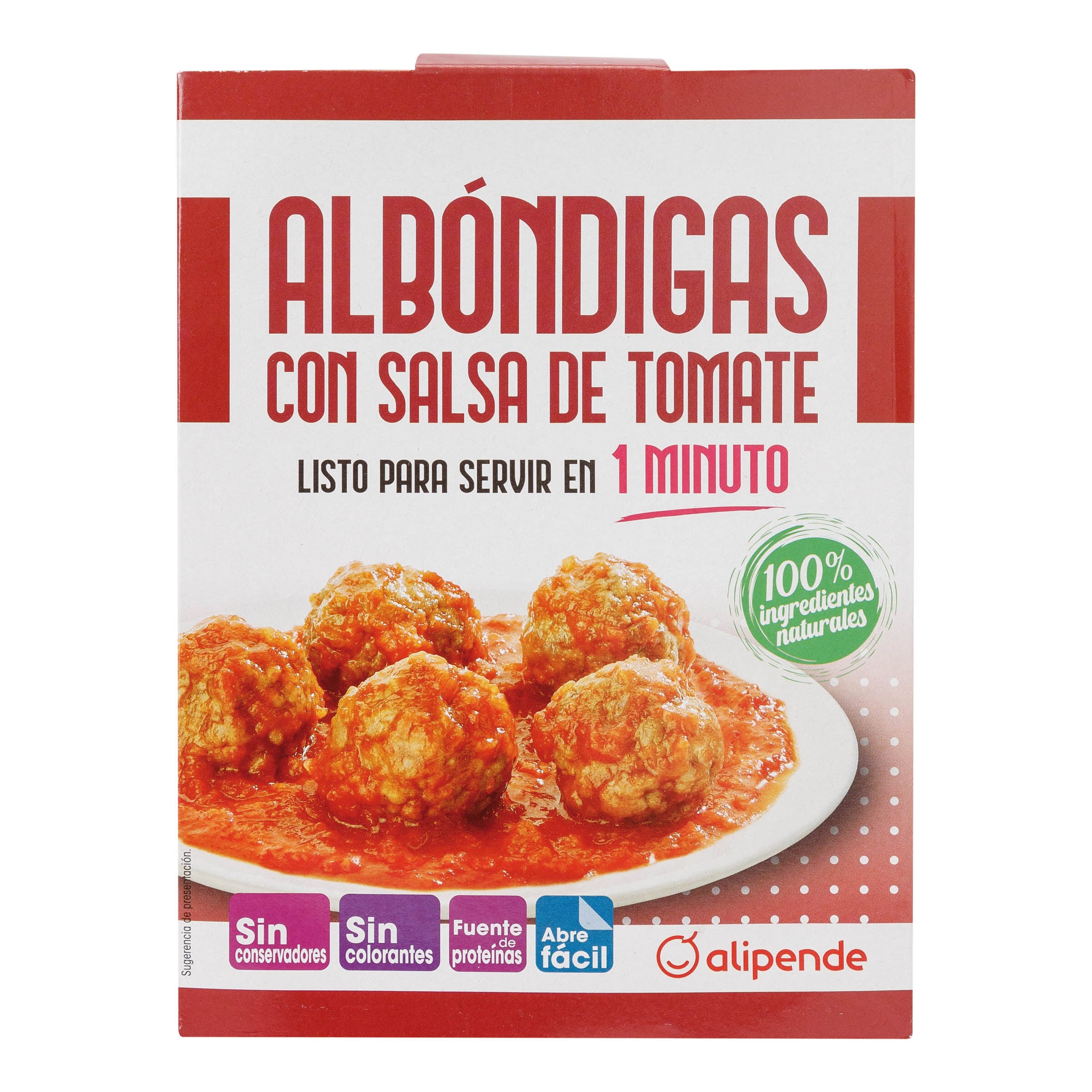 Albóndigas Alipende 300g con salsa de tomate
