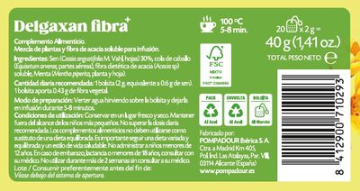 Infusi&oacute;n delgaxan fibra Pompadur 20 Uds