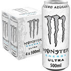Bebida energética sin azúcar añadido Monster 50cl pack 4 taurina ginseng