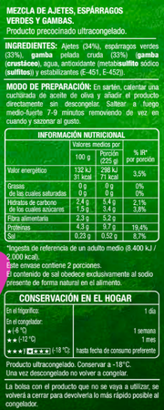 Salteado Alipende Ajete, rigueros y gamba 450g