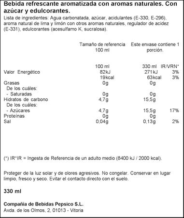 Refresco lima-lim&oacute;n 7Up lata 33cl zero