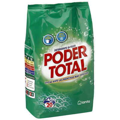 Detergente en polvo Lanta 20 lavados poder total