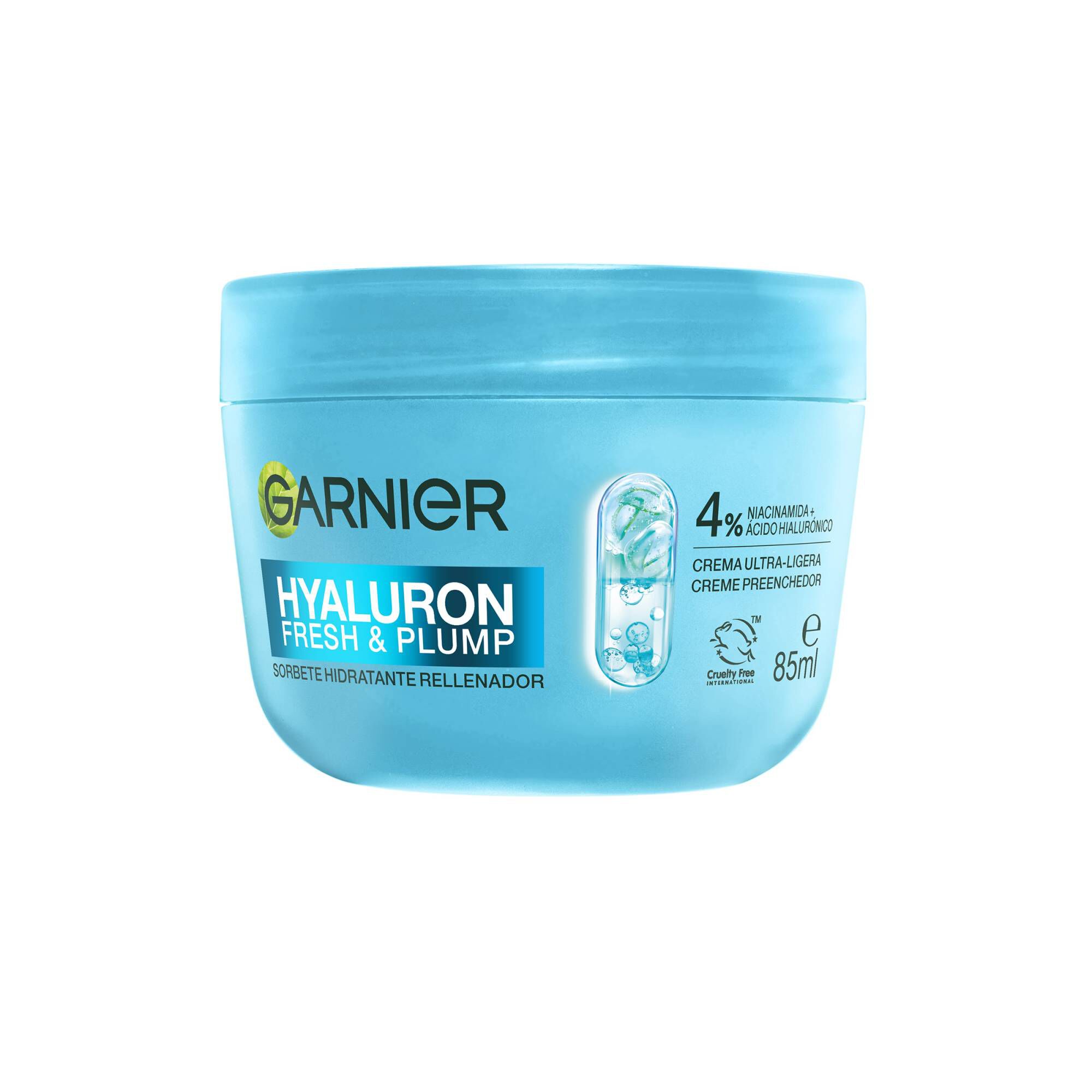 Crema Sorbete Hidratante Rellenador Garnier Hyaluron Fresh & Plump 85ml