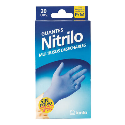 Guantes de nitrilo Lanta 20 unidades Talla P/M