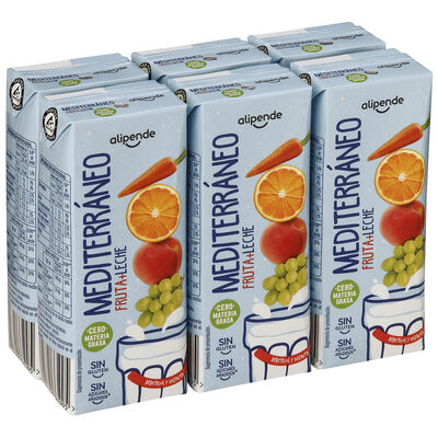 Fruta con leche mediterr&aacute;neo Alipende pack 6