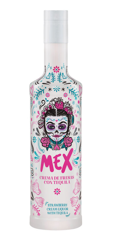Licor de crema de fresas con tequila Mex 70cl
