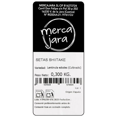 Seta Shiitake bandeja de 300g