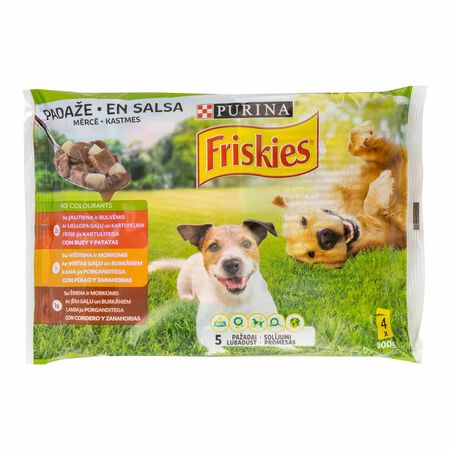 Comida húmeda Purina perro adulto con pollo, cordero y buey 400g