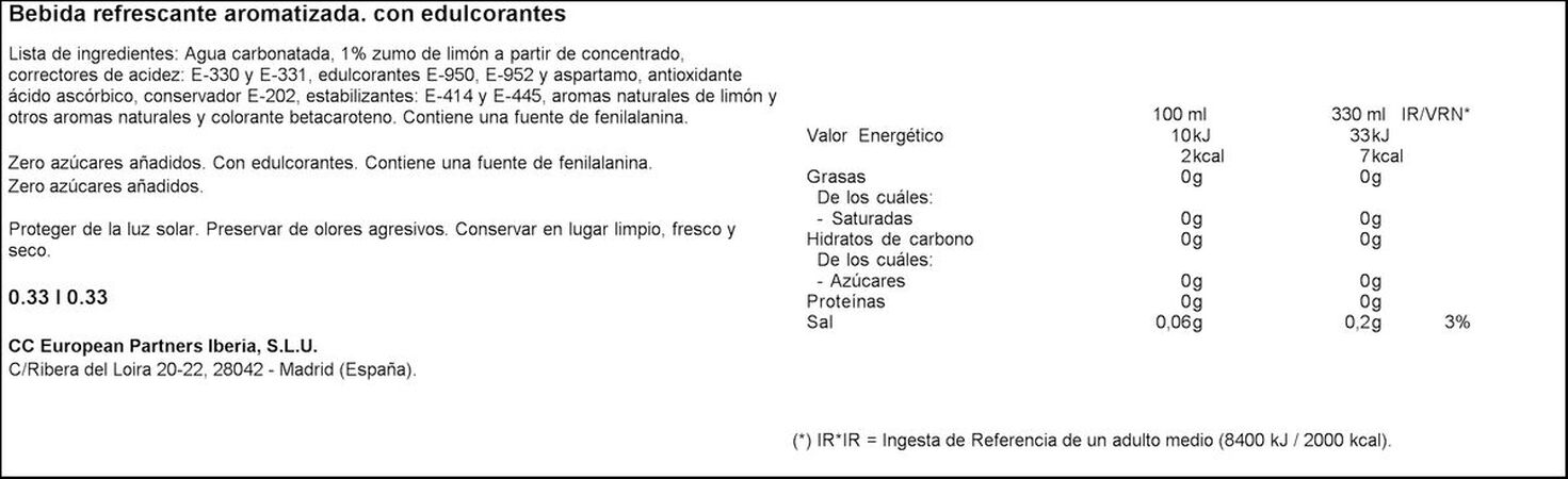 Refresco limón Fanta lata 33cl zero