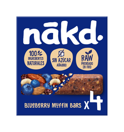 Barritas sin azúcar añadido Nakd 4u blueberry muffin