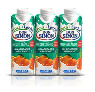 Fruta+Leche Sin azucar añadido Don Simon P3 mediterraneo