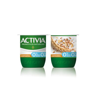 B&iacute;fidus Activia fibra desnatado 0% materia grasa pack 4 cereales