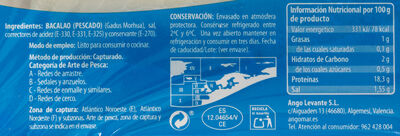 Bacalao desalado Angomar 250g