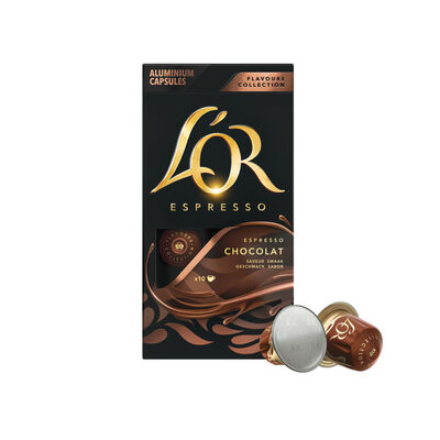 Café espresso sabor chocolate intensidad 8 L´or 10 cápsulas