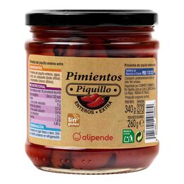 Pimientos de piquillo enteros sin gluten Alipende 260g