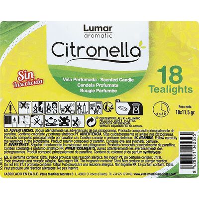 Vela Mini Lumar 18U Citronella