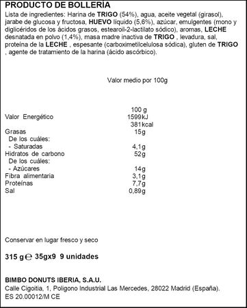 Pan de leche La Bella Easo 350g