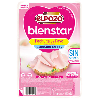 Pechuga de pavo en lonchas reducido en sal 65g