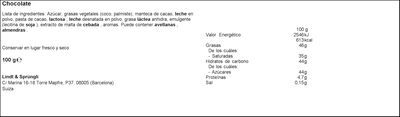 Chocolate con leche Lindt 100g lindor
